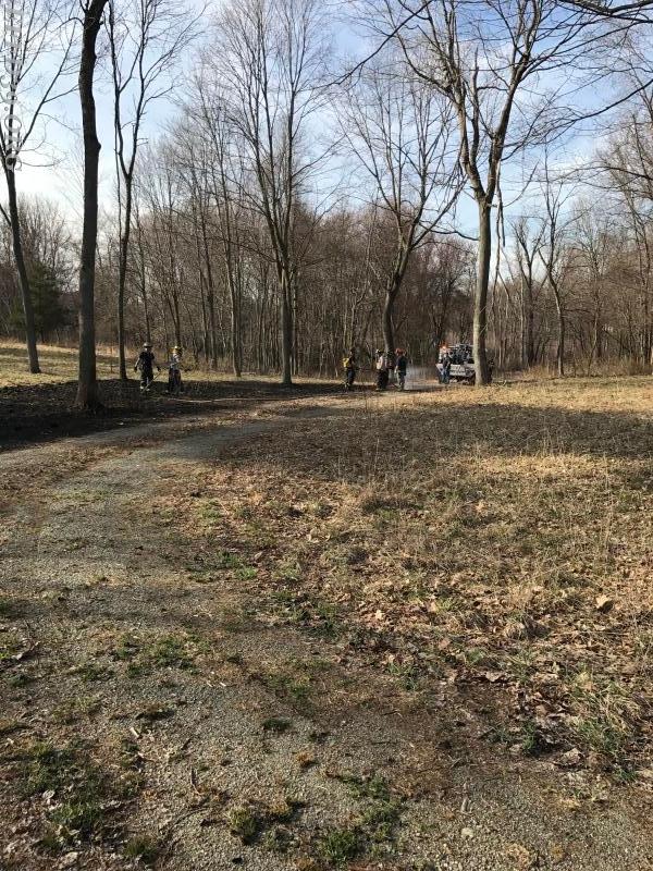 4/10/17 Brush Fire 30 Cannon Ln 3964 operating in the fire line.